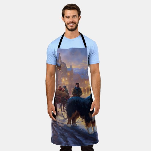 Berner Berg Kerstfeest Seizoen Schort (Gedragen)