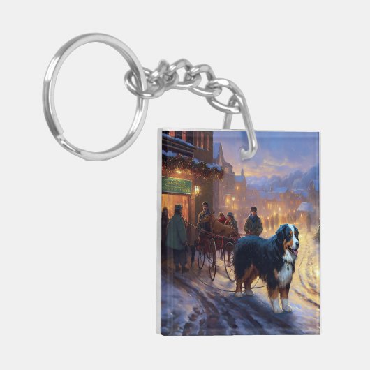 Berner Berg Kerstfeest Seizoen Sleutelhanger (Voorkant Links)