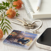 Berner Berg Kerstfeest Seizoen Sleutelhanger (Voorkant Rechts)