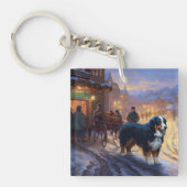 Berner Berg Kerstfeest Seizoen Sleutelhanger (Voorkant)