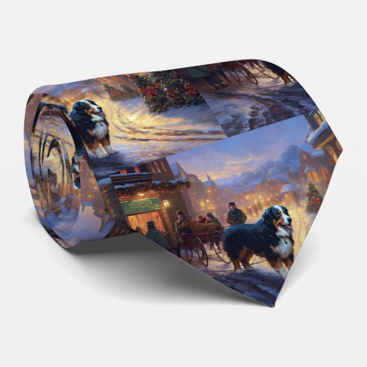 Berner Berg Kerstfeest Seizoen Stropdas (Opgerold)