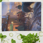 Berner Berg Kerstfeest Seizoen Theedoek (Gevouwen)