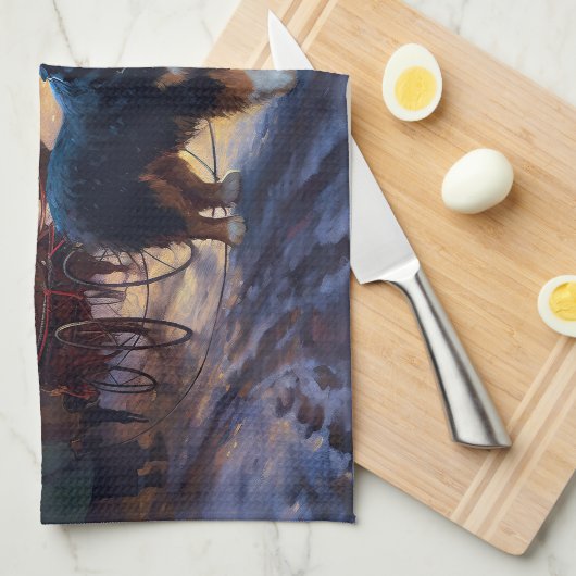 Berner Berg Kerstfeest Seizoen Theedoek (Quarter Fold)