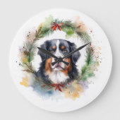 Berner Berg Kerstkrans Feestelijke Pup Grote Klok (Voorkant)