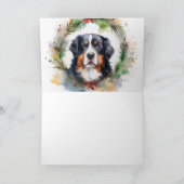 Berner Berg Kerstkrans Feestelijke Pup Kaart (Binnen)