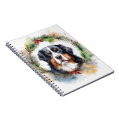 Berner Berg Kerstkrans Feestelijke Pup Notitieboek (Rechterzijde)