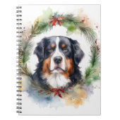 Berner Berg Kerstkrans Feestelijke Pup Notitieboek (Voorkant)