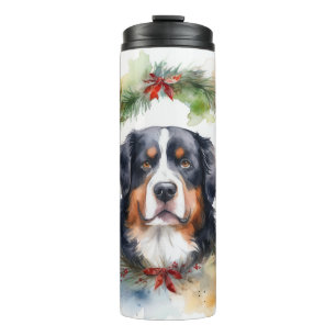 Berner Berg Kerstkrans Feestelijke Pup Thermosbeker