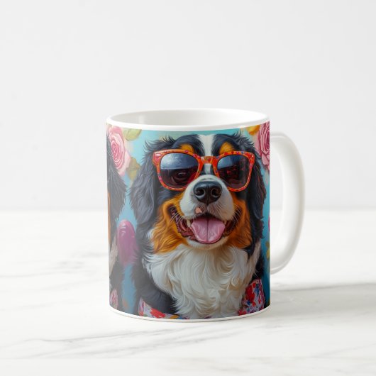 Berner Berg met hart Rozen Valentijnsdag Koffiemok (Voorkant rechts)