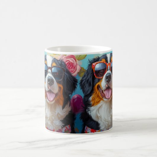 Berner Berg met hart Rozen Valentijnsdag Koffiemok (Center)