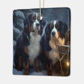 Berner Berg Sneeuwslee Kerstdecoratie Keramisch Ornament (Links)