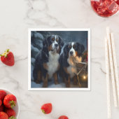 Berner Berg Sneeuwslee Kerstdecoratie Servet (Insitu)