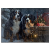 Berner Berg Sneeuwslee Kerstdecoratie Snijplank (Voorkant)