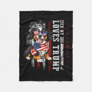 Berner Berg Zelfs mijn hond houdt van Trump Grappi Fleece Deken