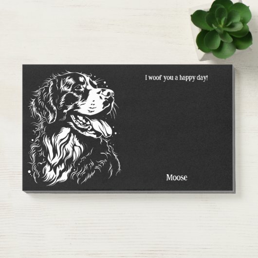 Berner Berghond Abstracte Kunst Hondennaam Post-it® Notes (Kantoor)