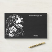 Berner Berghond Abstracte Kunst Hondennaam Post-it® Notes (Op bureau)