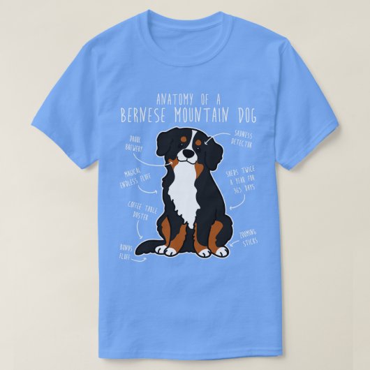 Berner Berghond Anatomie 1 T-shirt (Design voorkant)