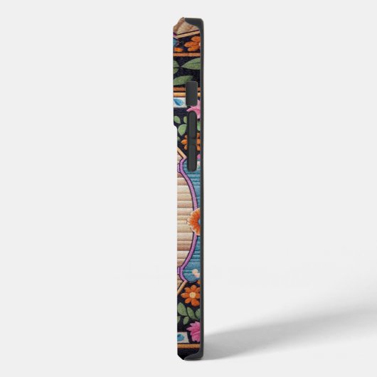 Berner Berghond Bloemen Kleurrijke Rand Case-Mate iPhone Case (Achterkant / Links)