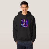 Berner Berghond DJ Vaporwave Esthetische Jongens Hoodie (Voorkant volledig)