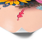 Berner Berghond en Bloemen 005 - Jood op maat Perfect Poster (Hoek)