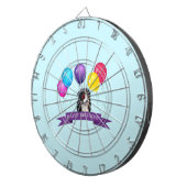 Berner Berghond Gelukkige Verjaardag Dartbord (Voorkant Rechts)