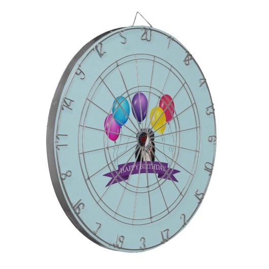 Berner Berghond Gelukkige Verjaardag Dartbord (Voorkant Links)