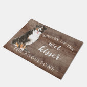 Berner Berghond Gepersonaliseerde Deurmat (Schuin)