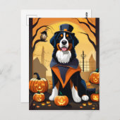 Berner Berghond Halloween Kaart (Voorkant / Achterkant)