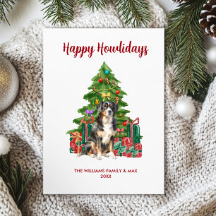 Berner Berghond Happy Howlidays Kaart