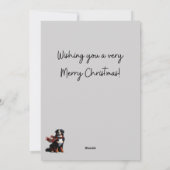 Berner Berghond in de Sneeuw Kerstkaart (Achterkant)