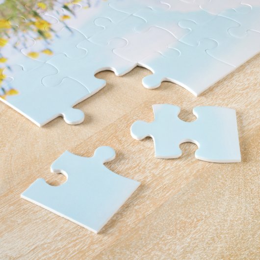 berner berghond in het veld legpuzzel (Zijkant)