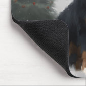 Berner Berghond in Sneeuw Kerstmis Muismat (Hoek)