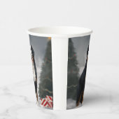 Berner Berghond in Sneeuw Kerstmis Papieren Bekers (Rechts)