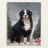 Berner Berghond in Sneeuw Kerstmis Planner (Voorkant)