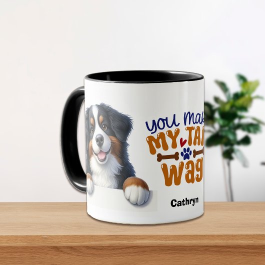 Berner berghond Je maakt mijn staart wag Mok