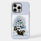 Berner Berghond Kerst Feestdagen iPhone Hoesje (Achterkant)