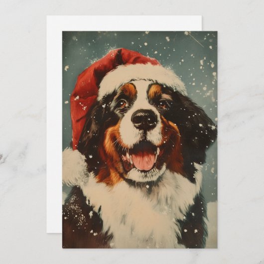 Berner Berghond Kerstmis Feestdagenkaart (Voorkant / Achterkant)