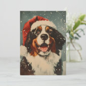 Berner Berghond Kerstmis Feestdagenkaart (Staand voorkant)