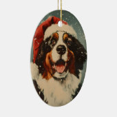 Berner Berghond Kerstmis Keramisch Ornament (Rechts)