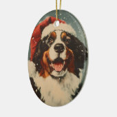 Berner Berghond Kerstmis Keramisch Ornament (Links)