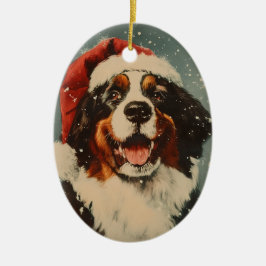 Berner Berghond Kerstmis Keramisch Ornament