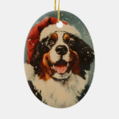 Berner Berghond Kerstmis Keramisch Ornament (Achterkant)