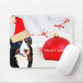 Berner Berghond Kerstmis Ornament Mousepad Muismat (Met muis)