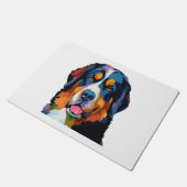 Berner Berghond Kleurrijk Deurmat (Schuin)