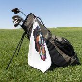 Berner Berghond Kleurrijk Golfhanddoek (Groen)