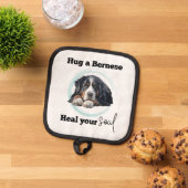 Berner berghond - knuffel een berner pannenlap (Top down)