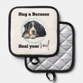 Berner berghond - knuffel een berner pannenlap (Voorkant / Achterkant)