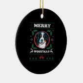 Berner Berghond Merry Woofmas Christmas Dog G Keramisch Ornament (Rechts)