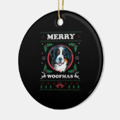 Berner Berghond Merry Woofmas Christmas Dog G Keramisch Ornament (Links)