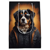 Berner berghond met jas en zonnebril medium cadeauzakje (Achterkant)
